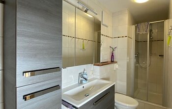 Bad in der Ferienwohnung 3 im Gästehaus Salzgau